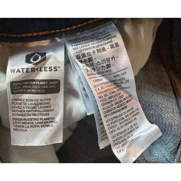 Levis 726 Flare Jeans Size 25 Womens Blue Denim Water - Picture 11 of 11